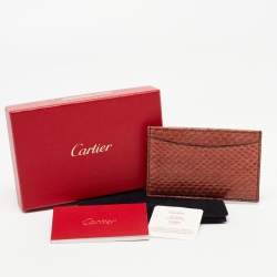 Cartier Brown Python Card Holder