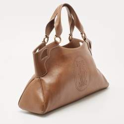 Cartier Brown Leather Medium Marcello de Cartier Bag