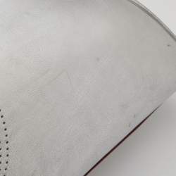 Pre Owned Cartier Silver/Red Leather Marcello de Cartier Bag
