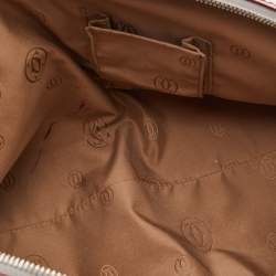 Pre Owned Cartier Silver/Red Leather Marcello de Cartier Bag