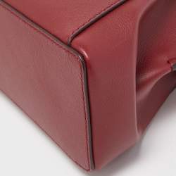 Pre Owned Cartier Red Leather Mini C de Cartier Satchel