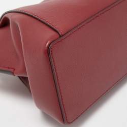 Pre Owned Cartier Red Leather Mini C de Cartier Satchel