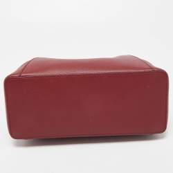 Pre Owned Cartier Red Leather Mini C de Cartier Satchel