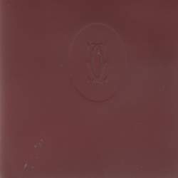 Pre Owned Cartier Burgundy Leather Must De Cartier Tri Fold Wallet