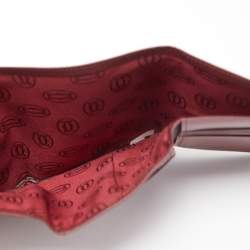 Pre Owned Cartier Burgundy Leather Must De Cartier Tri Fold Wallet