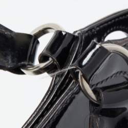 Pre Owned Cartier Black Patent Leather Small Marcello De Cartier Bag