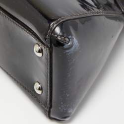 Pre Owned Cartier Black Patent Leather Small Marcello De Cartier Bag