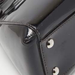 Pre Owned Cartier Black Patent Leather Small Marcello De Cartier Bag