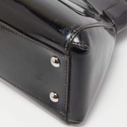 Pre Owned Cartier Black Patent Leather Small Marcello De Cartier Bag