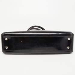 Pre Owned Cartier Black Patent Leather Small Marcello De Cartier Bag