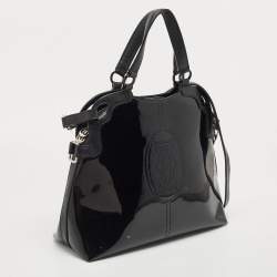 Pre Owned Cartier Black Patent and Leather Marcello de Cartier Satchel