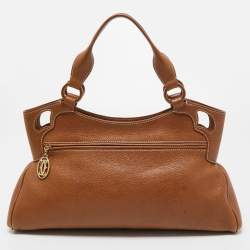 Cartier Brown Leather Small Marcello De Cartier Tote