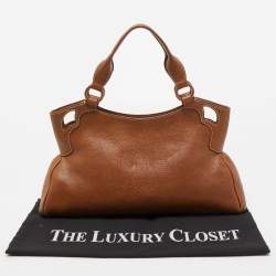 Cartier Brown Leather Small Marcello De Cartier Tote