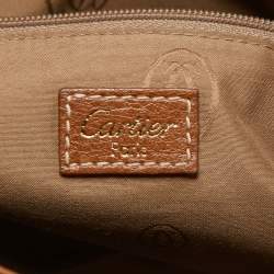 Cartier Brown Leather Small Marcello De Cartier Tote
