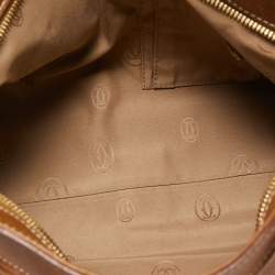 Cartier Brown Leather Small Marcello De Cartier Tote