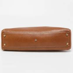 Cartier Brown Leather Small Marcello De Cartier Tote