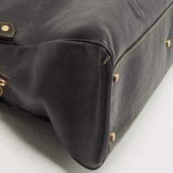 Pre Owned Cartier Black Leather Large Marcello de Cartier Bag