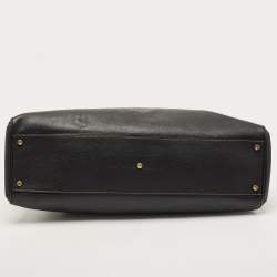 Pre Owned Cartier Black Leather Large Marcello de Cartier Bag