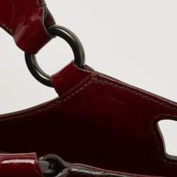 Pre Owned Cartier Burgundy Patent Leather Large Marcello de Cartier Bag