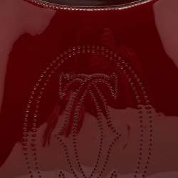 Pre Owned Cartier Burgundy Patent Leather Large Marcello de Cartier Bag