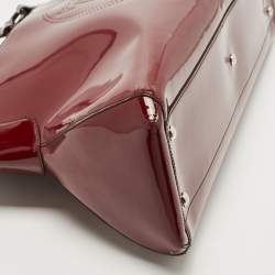 Pre Owned Cartier Burgundy Patent Leather Large Marcello de Cartier Bag