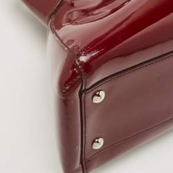 Pre Owned Cartier Burgundy Patent Leather Large Marcello de Cartier Bag