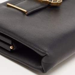 Cartier Black Leather Panthere de Cartier Chain Clutch
