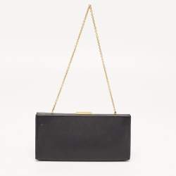 Cartier Black Leather Panthere de Cartier Chain Clutch