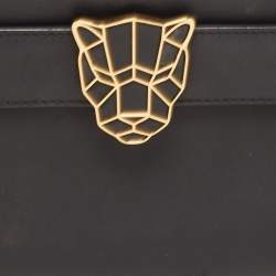 Cartier Black Leather Panthere de Cartier Chain Clutch