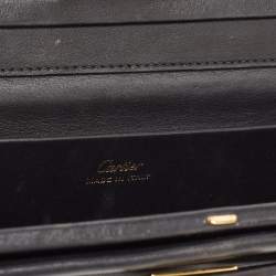 Cartier Black Leather Panthere de Cartier Chain Clutch