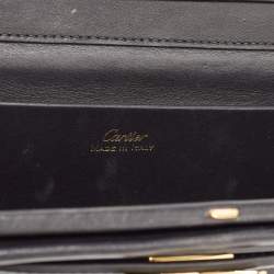 Cartier Black Leather Panthere de Cartier Chain Clutch