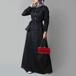 Pre Owned Cartier Red Patent Leather and Snake Trim Chain Clutch