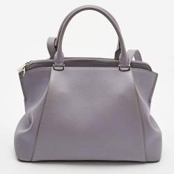 Pre Owned Cartier Lilac Leather C de Cartier Bag