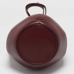 Pre Owned Cartier Burgundy Leather Must de Cartier Bucket Bag