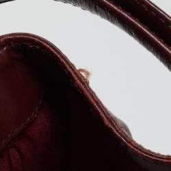 Pre Owned Cartier Burgundy Leather Must de Cartier Bucket Bag