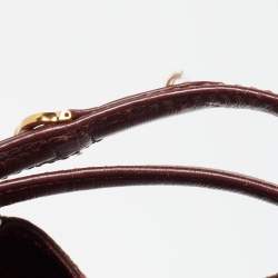 Pre Owned Cartier Burgundy Leather Must de Cartier Bucket Bag