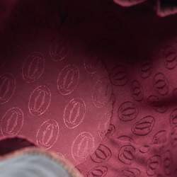 Pre Owned Cartier Burgundy Leather Must de Cartier Bucket Bag
