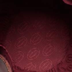 Pre Owned Cartier Burgundy Leather Must de Cartier Bucket Bag