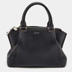Cartier Black Leather Mini C de Cartier Satchel