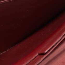 Pre Owned Cartier Burgundy Leather Must de Cartier Organizer Clucth