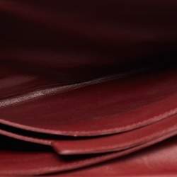 Pre Owned Cartier Burgundy Leather Must de Cartier Organizer Clucth