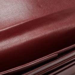 Pre Owned Cartier Burgundy Leather Must de Cartier Organizer Clucth