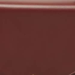 Pre Owned Cartier Burgundy Leather Le Must De Cartier Top Handle Bag