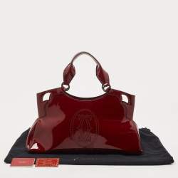 Cartier Red Patent Leather Medium Marcello de Cartier Bag