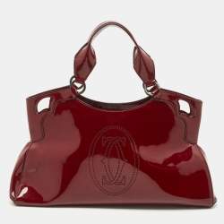 Cartier Red Patent Leather Medium Marcello de Cartier Bag