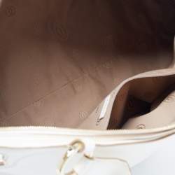 Pre Owned Cartier Off-White Leather Large Marcello de Cartier Bag