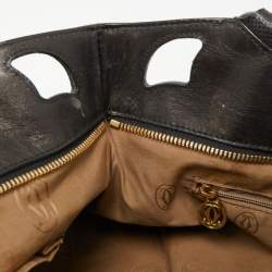 Pre Owned Cartier White/Black Zebra Print Calf Hair Small Marcello de Cartier Satchel