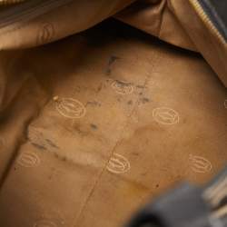 Pre Owned Cartier White/Black Zebra Print Calf Hair Small Marcello de Cartier Satchel