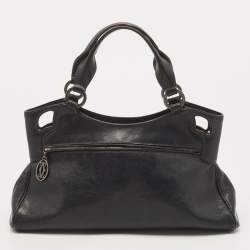 Pre Owned Cartier Black Leather Small Marcello De Cartier Bag