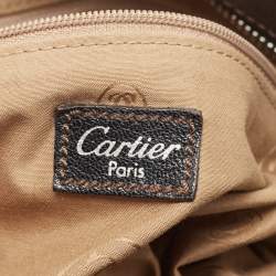 Pre Owned Cartier Black Leather Small Marcello De Cartier Bag